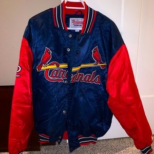 Large Diamond Collection Starter Cardinals Baseball Bomber Jacket
